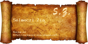 Selmeczi Zia névjegykártya
